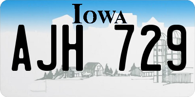 IA license plate AJH729