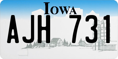 IA license plate AJH731