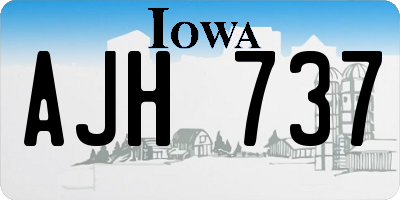 IA license plate AJH737