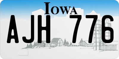 IA license plate AJH776