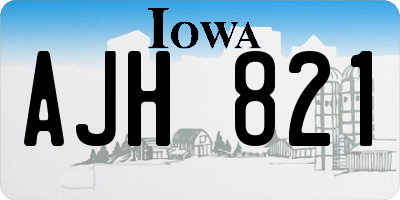 IA license plate AJH821