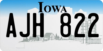 IA license plate AJH822
