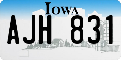 IA license plate AJH831