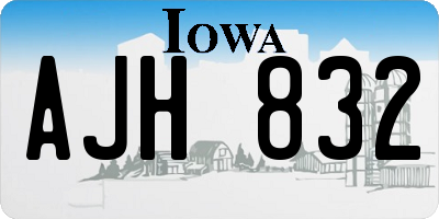 IA license plate AJH832