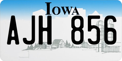 IA license plate AJH856