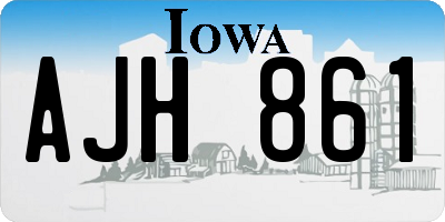 IA license plate AJH861
