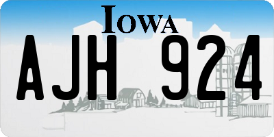 IA license plate AJH924