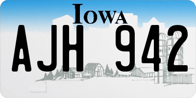 IA license plate AJH942