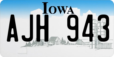 IA license plate AJH943