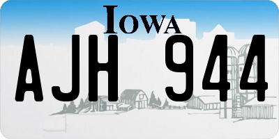 IA license plate AJH944