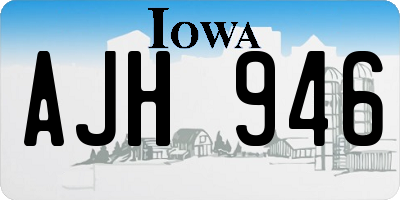 IA license plate AJH946
