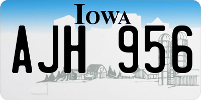IA license plate AJH956