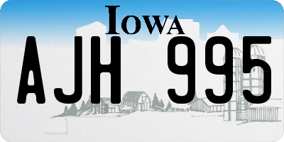 IA license plate AJH995