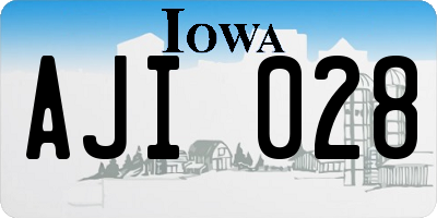 IA license plate AJI028