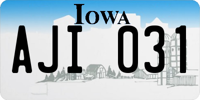IA license plate AJI031