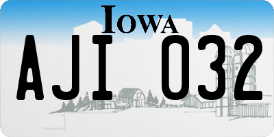 IA license plate AJI032