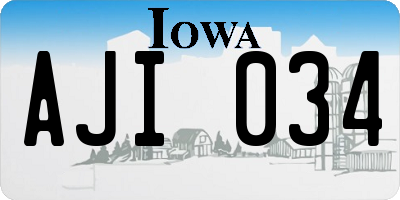 IA license plate AJI034