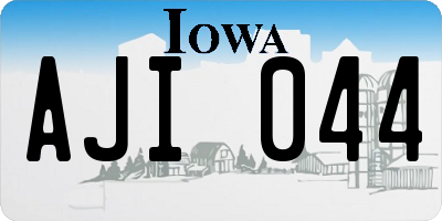 IA license plate AJI044