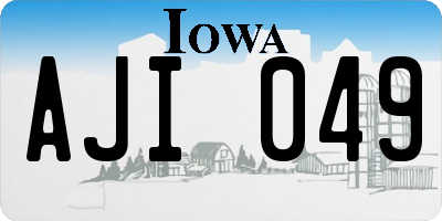 IA license plate AJI049