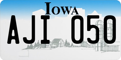 IA license plate AJI050