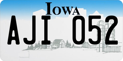 IA license plate AJI052