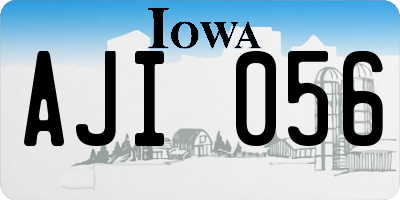 IA license plate AJI056
