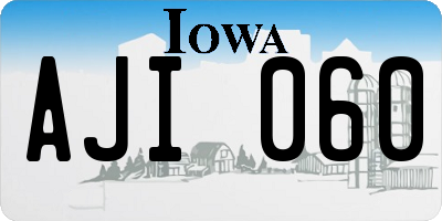 IA license plate AJI060