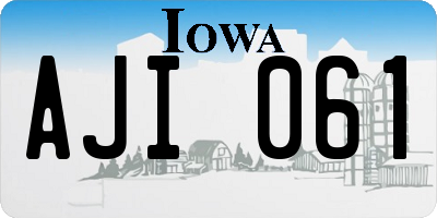 IA license plate AJI061