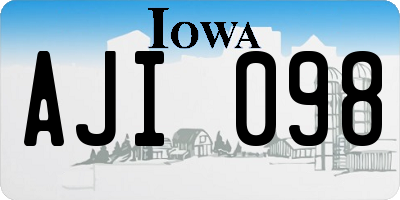 IA license plate AJI098