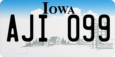 IA license plate AJI099