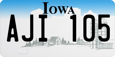 IA license plate AJI105