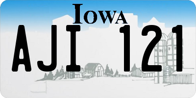 IA license plate AJI121
