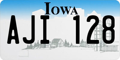 IA license plate AJI128