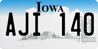 IA license plate AJI140