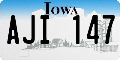 IA license plate AJI147