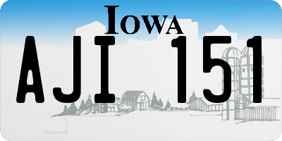 IA license plate AJI151