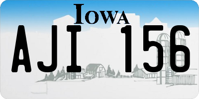 IA license plate AJI156