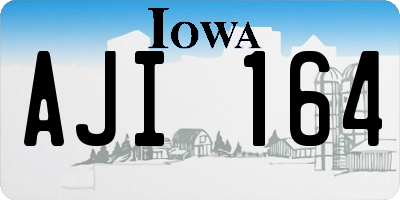 IA license plate AJI164