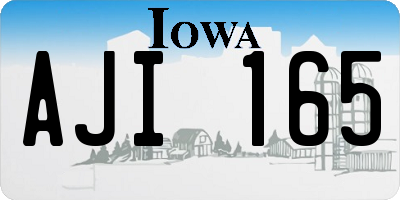 IA license plate AJI165
