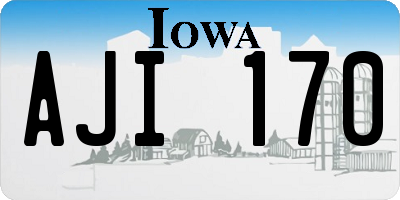 IA license plate AJI170