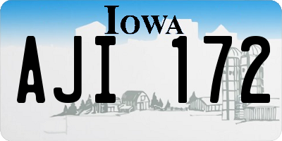 IA license plate AJI172
