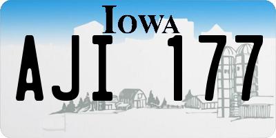 IA license plate AJI177