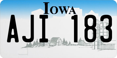 IA license plate AJI183