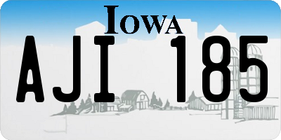 IA license plate AJI185