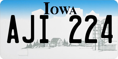 IA license plate AJI224