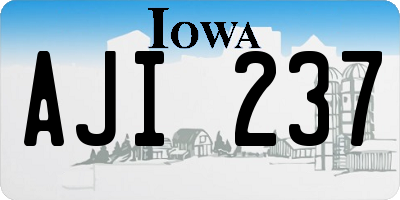 IA license plate AJI237