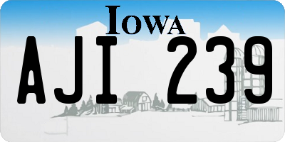 IA license plate AJI239