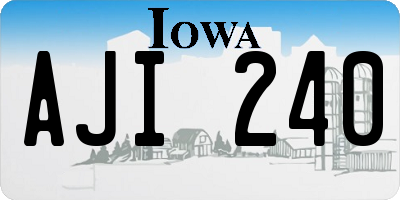 IA license plate AJI240