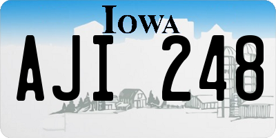 IA license plate AJI248