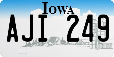 IA license plate AJI249